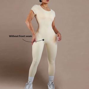 Mono de yoga sin costuras para mujer, de una pieza, sin espalda, transpirable, ajustado, para fitness y gimnasio - Product Image 6