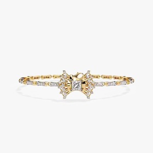 New Customized Round Shape Lab Grown Diamond <b>Bracelet</b> Bezel Setting 18K Yellow Gold Diamond <b>Bracelet</b> for Both Women - Product Image 4