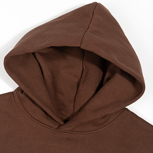 เสื้อฮู้ดดี้โอเวอร์ไซส์ผู้ชาย สีพื้น ผ้าฝ้ายฟลีซ 100% สวมใส่สบายๆ ในฤดูใบไม้ร่วง ทรงปกติ ผ้าถักย้อมสีพื้น - Product Image 3