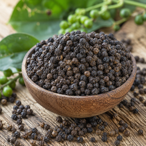 พริกไทยดำอินเดียคุณภาพส่งออก ยี่ห้อ FitTree International แบบเม็ดแห้งธรรมชาติ บริสุทธิ์ 100% อายุการเก็บรักษา 24 เดือน สำหรับอาหารโลก - Product Image 1