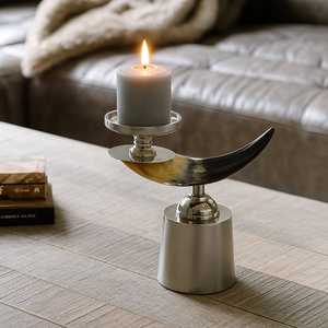 Support de bougie cube Golden Moments pour la décoration de mariage et de la maison, support en métal durable - Product Image 4