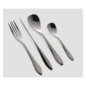 Manche en bois avec brillant argent poli hôtel de luxe vaisselle de mariage ensemble de couverts ensemble de couverts pour mariage - Product Image 3