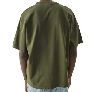 Camisetas de Hombre 100% Algodón, Lisas, Cuello Redondo, Oversize, Casuales, con Diseño de Logotipo Personalizado, Hombros Caídos - Product Image 2