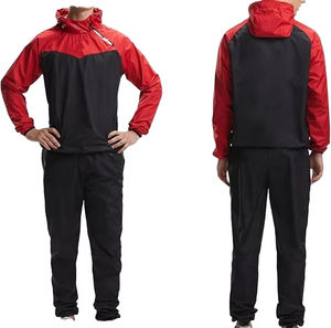 Combinaison de sauna de qualité supérieure avec capuche réglable et poches zippées pour une utilisation pratique en salle de sport, personnalisation du logo - Product Image 1