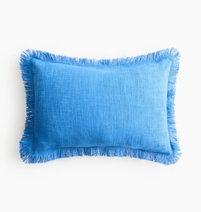 100% Woven Cotton Slub <b>Pillow</b> Covers with Fringes | Handmade Boho Decorative Cushion Covers for <b>Sofa</b> & Home Decor - Product Image 6