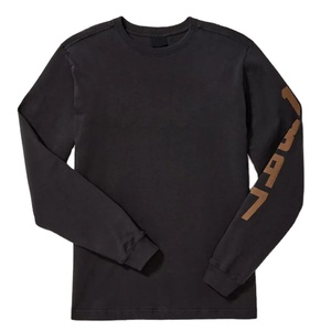 Camiseta de Hombre 100% Algodón Tejido, Ecológica, Transpirable, de Alta Calidad, Personalizada, Cuello Redondo, Manga Larga, Corte Ajustado, Estampada, 180g - Product Image 1