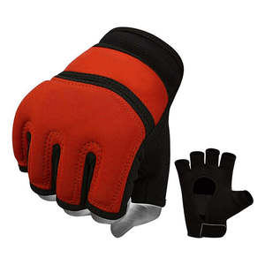Gants en cuir haute performance réglables avec rembourrage en gel pour adultes, antidérapants, avec fermeture, protection UV, demi-doigts, pour la sécurité à vélo - Product Image 1