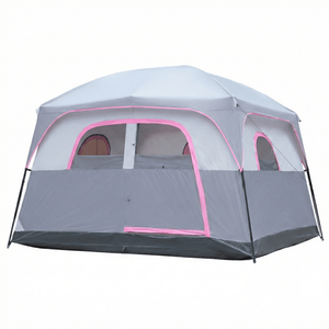 Carpa Familiar de Doble Capa para 6 Personas, Impermeable, Resistente al Viento, Fácil de Instalar, 1 Puerta de Malla, 5 Paredes de Malla Grandes para Aventuras al Aire Libre - Product Image 1