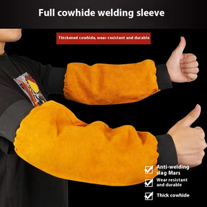 Manchons de Soudure en Cuir Personnalisés de Qualité Supérieure, Résistants à la Chaleur, Protections de Bras Durables, Vêtements de Travail de Sécurité - OEM/ODM - Product Image 5