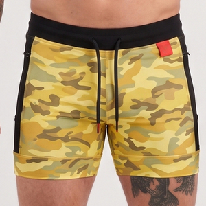<b>Men's</b> Yellow Camouflage Board <b>Shorts</b> With Pockets Quick Dry Tight <b>Shorts</b> Drawstring Waist Casual <b>Compression</b> <b>Shorts</b> <b>Men</b> - Product Image 5