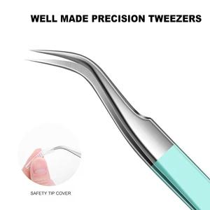 Precision Stainless Steel Tweezers with Smooth Tip for Manicure and Detailed <b>Nail</b> Art Application - Product Image 4