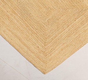 Alfombra Redonda de Yute Tejida a Mano Estilo Boho Chic, Patrón Circular, Fibra Natural, Decoración Rústica para el Hogar - Product Image 1