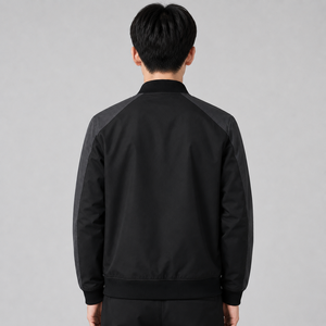 New Arrival <b>Men</b> Bomber <b>Jacket</b> Custom Logo <b>Lightweight</b> Full Zipper Casual Streetwear Windproof Outerwear Bomber <b>Jacket</b> for <b>Men</b> - Product Image 5