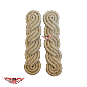 KEW Epaulettes de hilo de oro trenzado estrecho para hombro, con cordón trenzado dorado y hilo de oro para hombro - Product Image 1