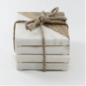 จานรองแก้วราคาถูก แฟนซี สวยงาม ขายส่ง ราคาส่ง จานรองแก้วหินอ่อนและไม้ สำหรับทุกโอกาส ทุกฤดูกาล จานรองแก้วทรงสี่เหลี่ยม - Product Image 1