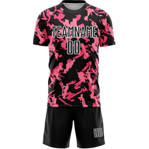 Ventes en gros de maillots de football en polyester 100% sublimés, ensembles personnalisés d'uniformes de football pour hommes, ensembles de vêtements de football avec logo - Product Image 2