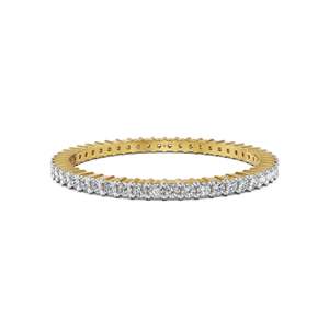 Bague Éternité Ronde Tendance et Élégante en Moissanite, Plaqué Or Argent 925, Idéale pour Mariage, Fiançailles, Anniversaire, Cadeau de Fête - Product Image 1