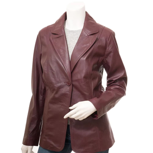 Mantic Enterprises Women's <b>Genuine</b> Leather Motorcycle Jacket Turn-down Collar Breathable Detachable Collar Autumn Wear - Product Image 1
