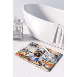 Alfombra de cocina de espuma viscoelástica Bouvier Des Flandres Chef, alfombra de baño antifatiga lavable a máquina, cojín cómodo, Alfombra de cocina - Product Image 3