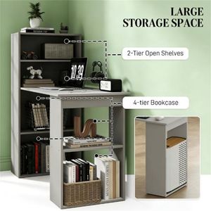 Scrivania Compatta Grigia per Ufficio Domestico e Studio, Postazione Computer - Product Image 3