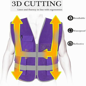 Chaleco de seguridad personalizable con múltiples bolsillos, ropa reflectante impermeable, venta al por mayor de fábrica pakistaní, subido por Dress Sports - Product Image 5