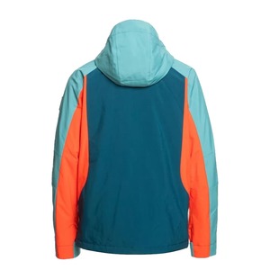 Chaqueta con Capucha de Tejido Softshell, Diseño Color Block, Cierre de Cremallera, Corte Regular, Ropa de Invierno para Exteriores, Material de Poliéster - Product Image 2