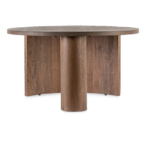 Mesa de Comedor Redonda Moderna de Madera Maciza Ecológica Hecha a Mano, Diseño Minimalista, Mueble Estable para el Hogar, 4 Plazas - Product Image 1