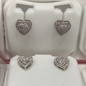 Luxury 925 Sterling <b>Silver</b> <b>Stud</b> Earrings Custom Heart Shape VVS Moissanite Cute Hip Hop Women IGI Certified Moissanite Earrings - Product Image 1