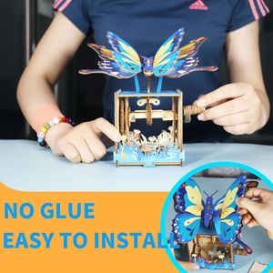 Kit Modello 3D Fai-da-Te in Legno, Carillon con 'You Are My Sunshine' per Regali di Compleanno, Natale e Festività - Product Image 6