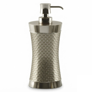 Dispensador de Jabón de Acero Inoxidable con Diseño Griego Dorado, Botella de Metal Premium con Bomba para Líquido o Loción, Ideal para Hoteles y Baños Modernos - Product Image 5