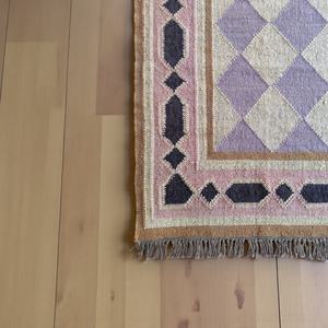 พรมขนสัตว์ทำมือ |   พรมทอมือลายแบบนามธรรม |   พรมขนสั้นแบบเป็นมิตรกับสิ่งแวดล้อมสำหรับห้องนั่งเล่นและห้องนอน - Product Image 6