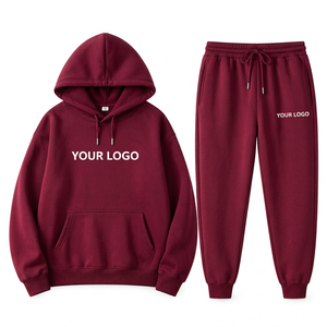 Ensemble de survêtement deux pièces pour homme, imprimé floral, en polyester tricoté, avec sweat à capuche et pantalon de jogging, tenue décontractée automne-hiver, vente en gros - Product Image 5