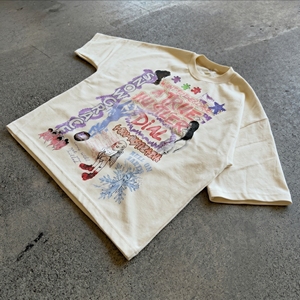 เสื้อยืดโอเวอร์ไซส์พิมพ์ลาย Snow Grace สำหรับผู้ชาย แขนสั้น สไตล์ไฮสตรีท ผ้าฝ้าย 100% คอกลม ระบายอากาศได้ดี เป็นมิตรกับสิ่งแวดล้อม น้ำหนัก 280 กรัม - Product Image 5