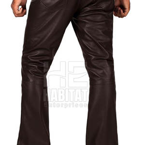 Pantalon en cuir pour homme, look tendance, qualité supérieure, cuir véritable, parfait pour le travail ou les loisirs - Product Image 6