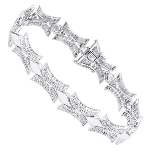 Pulsera de Diamantes Cultivados en Laboratorio EtherStar BRC-1023 2.0 CTW, Oro Sólido de 14K/18K, Joyería Fina de Lujo para Mujer, Certificación IGI, Estilo Hip Hop - Product Image 3