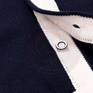 Cardigans en tricot de haute qualité pour femmes, style universitaire, col en V, avec logo brodé personnalisé, style preppy. - Product Image 4