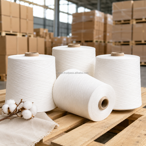 Hilo Cardado de Algodón 100% Antibacteriano NE 30s/1 para Producción de Tejidos de Punto a Mano e Industria Textil - Product Image 1