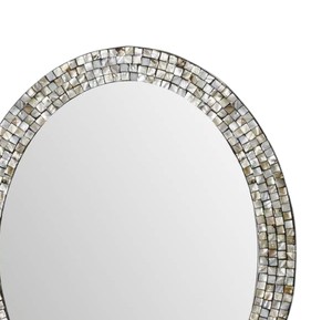 Wholesale Handcrafted Oval Wall <b>Hanging</b> <b>Mirror</b> Natural Capiz Shell Mosaic <b>Bathroom</b> Decor Mother Of Pearl <b>Mirror</b> - Product Image 3