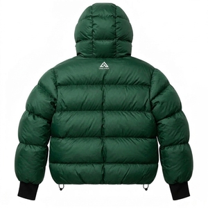 Veste matelassée à capuche verte pour homme, veste d'hiver chaude et matelassée pour l'extérieur, veste légère imperméable One Apex - Product Image 2