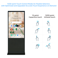 Kiosque numérique commercial Android/Windows en option avec écran tactile 43 pouces pour centre commercial, affichage numérique et signalétique