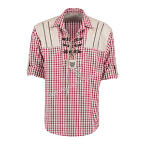 Wholesale <b>Men's</b> German Bavarian Oktoberfest <b>Clothes</b> Halloween Beer <b>Festival</b> Parties Shirt Half Sleeves <b>Men</b> Oktoberfest Costume - Product Image 1