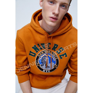 เสื้อฮู้ดผู้ชายแบบสวมหัว ผ้าฝ้าย 100% สำหรับฤดูหนาว  แบบเรียบง่าย สั่งทำปักโลโก้ได้ ระบายอากาศ แห้งเร็ว ขายส่ง - Product Image 4