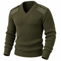 Pull uniforme tactique de la Force, col en V, hiver, thermique, respirant, acrylique, pull de police, maillot tactique