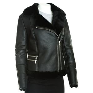 Veste en cuir véritable vintage de haute qualité pour femmes, veste en cuir décontractée à manches longues avec fermeture éclair, taille ample - Product Image 1