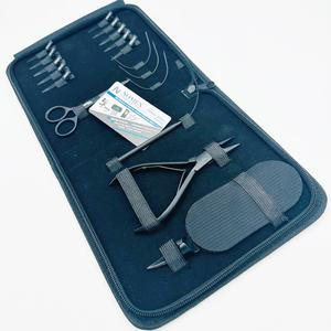 Kit de herramientas de extensión de cabello negro mate con alicates de acero inoxidable, tijeras y herramientas esenciales para peinar el cabello a precio mayorista - Product Image 5