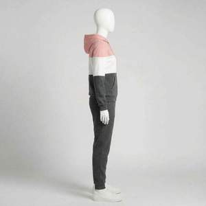 Custom Women Color Block <b>Hoodie</b> Tracksuit Cotton Fleece Jogger Set Casual Streetwear Sportswear Two Piece Apparel OEM - Product Image 5