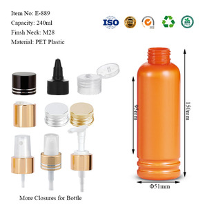 ขวดพลาสติก PET คุณภาพสูง ขนาด 240 มล. ก้นวงแหวนเว้าสองชั้น สำหรับฝา/ปั๊ม/หัวฉีด ปิดผนึกได้ ใช้บรรจุภัณฑ์เครื่องสำอางและอาหารแบบกำหนดเองได้ - Product Image 5