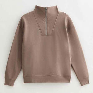 Sudadera de alta calidad para mujer, personalizada, moderna, con cremallera de un cuarto, cálida y antiarrugas para la temporada de invierno. - Product Image 3