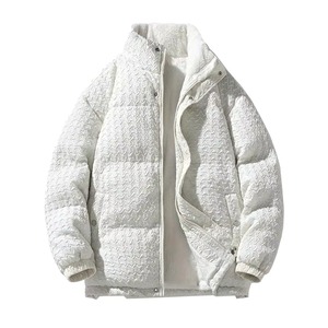 Blouson matelassé slim pour homme OEM, couleur unie, col montant, nouveau design hiver, vêtement d'extérieur uni - Product Image 1