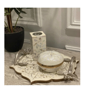 Quemador de incienso de perlas Sadaf con diseño de concha marina para incienso árabe perfumado de ámbar gris lavanda bergamota océano - Product Image 1